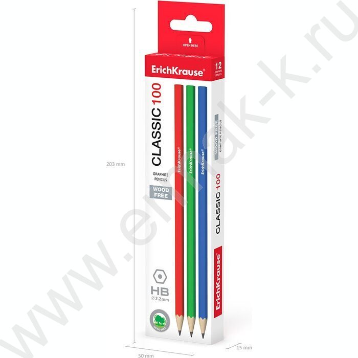 Карандаш пластиковый  HB Classic 100 /цвет корпуса - ассорти | Фото 4