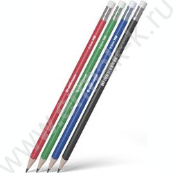 Карандаш пластиковый  с ластиком  HB Classic triangle 101 /трехгранный | Фото 1