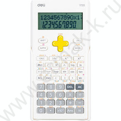 Калькулятор Deli E1720-white д/научных расчётов /300функций/ двустрочный /белый, 10+2 разряд | Фото 1