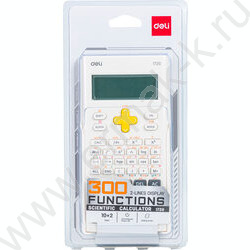 Калькулятор Deli E1720-white д/научных расчётов /300функций/ двустрочный /белый, 10+2 разряд | Фото 5