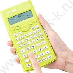 Калькулятор Deli E1710A/GRN д/научных расчётов /240функций/ двустрочный /зеленый, 10+2 разряд | Фото 6