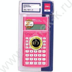 Калькулятор Deli E1710A/RED д/научных расчётов /240функций/ двустрочный /красный, 10+2 разряд | Фото 5