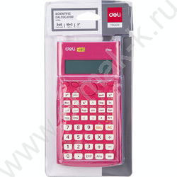 Калькулятор Deli E1710A/RED д/научных расчётов /240функций/ двустрочный /красный, 10+2 разряд | Фото 6
