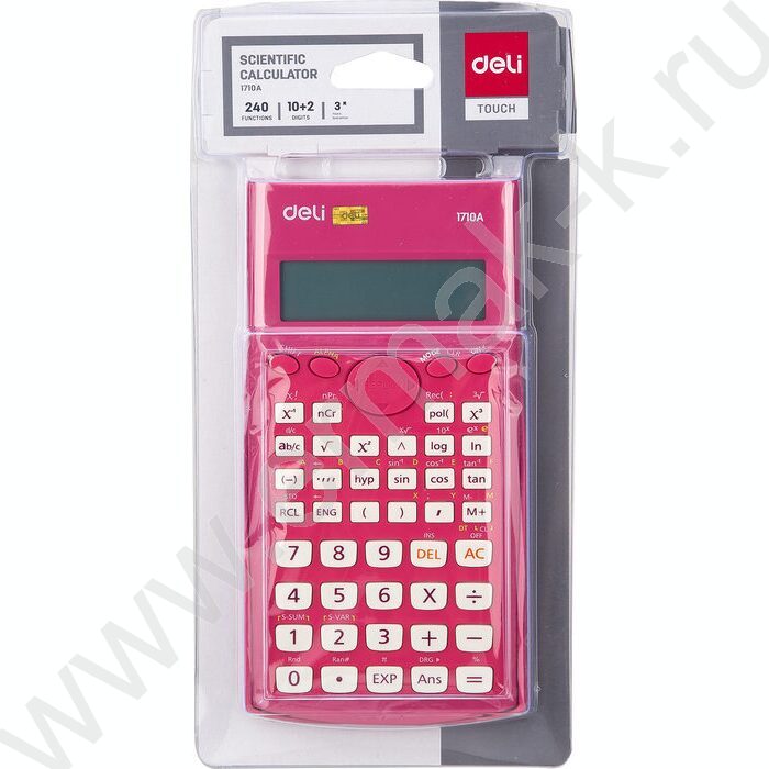 Калькулятор Deli E1710A/RED д/научных расчётов /240функций/ двустрочный /красный, 10+2 разряд | Фото 6