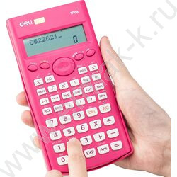 Калькулятор Deli E1710A/RED д/научных расчётов /240функций/ двустрочный /красный, 10+2 разряд | Фото 7