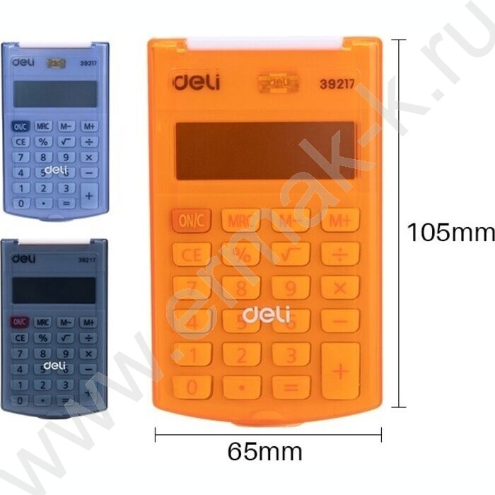 Калькулятор Deli E39217/BLACK /черный /с крышкой, 8 разряд | Фото 7