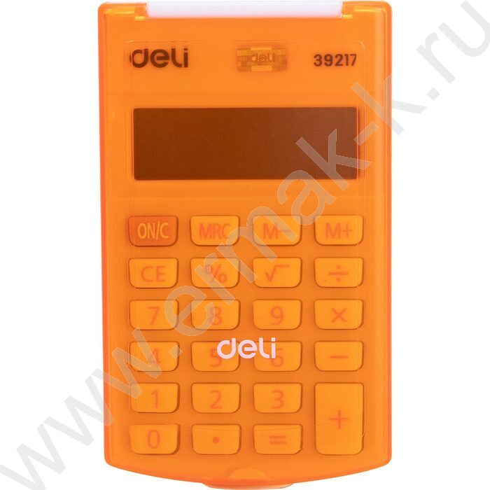 Калькулятор Deli E39217/OR /оранжевый /с крышкой, 8 разряд | Фото 4