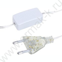 Эл./гирлянда LED  144 ламп, 1.6*1.6м сетка/шампань/постоянное свечение/прозрачный провод/220В/коннек | Фото 3
