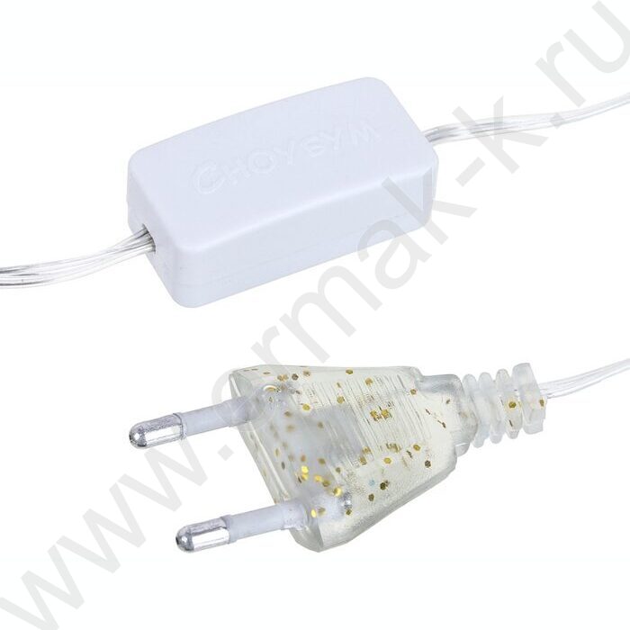 Эл./гирлянда LED  144 ламп, 1.6*1.6м сетка/шампань/постоянное свечение/прозрачный провод/220В/коннек | Фото 3