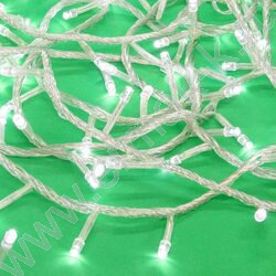 Эл./гирлянда LED  300 ламп Вьюн, 14м /белый, мерцание, прозрачный провод, 220В | Фото 1