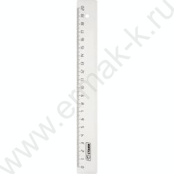 Линейка пл 20см прозрачная | Фото 1