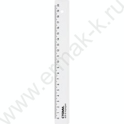 Линейка пл 20см прозрачная | Фото 2