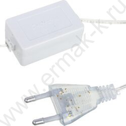 Эл./гирлянда LED  100 ламп, 10м /шампань, постоянное свечение, прозрачный провод, 220В, 50Г | Фото 4