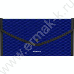 Папка-конверт на кнопке Travel Diamond Total Blue /обшитая /синяя | Фото 1