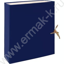 Короб архивный 100мм б/вин, 2 завязки складной /синий | Фото 1