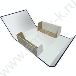 Короб архивный 100мм б/вин, 2 завязки складной /синий | Фото 2