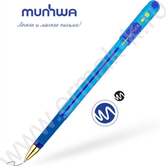 Ручка шар синяя 1,0мм на масл.основе "MC Gold" /рез.держатель | Фото 2