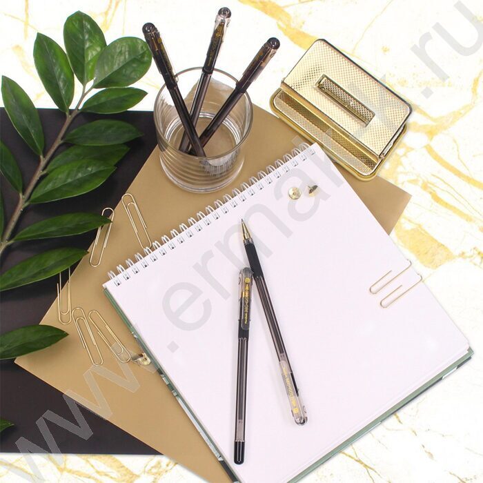 Ручка шар черная 0,7мм на масл.основе "MC Gold" /рез.держатель | Фото 6