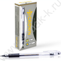 Ручка гелевая черная 0,5мм  резин.держатель "Hi-Jell Grip" | Фото 2