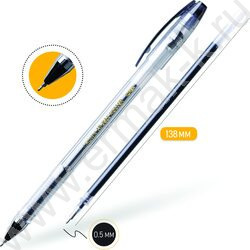 Ручка гелевая черная 0,5мм  "Hi-Jell Needle" /игольчатый стержень | Фото 4