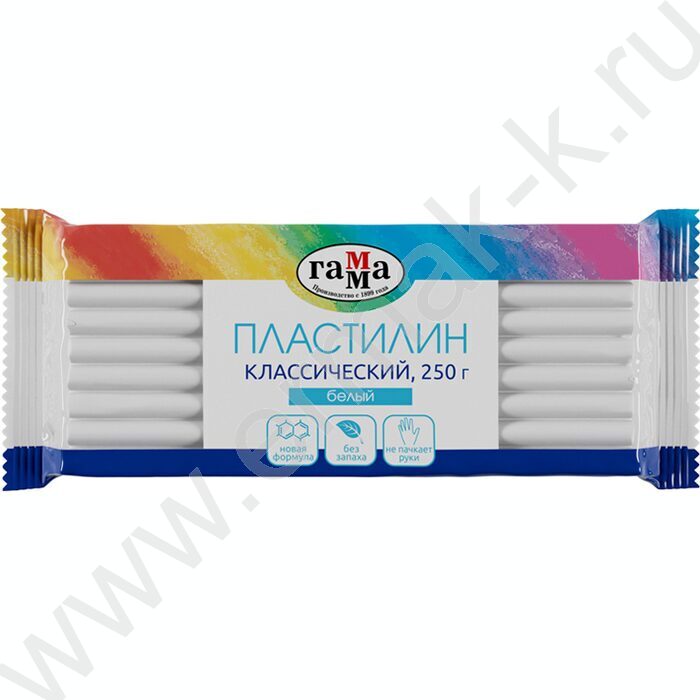 Пластилин 250г "Классический" белый | Фото 1