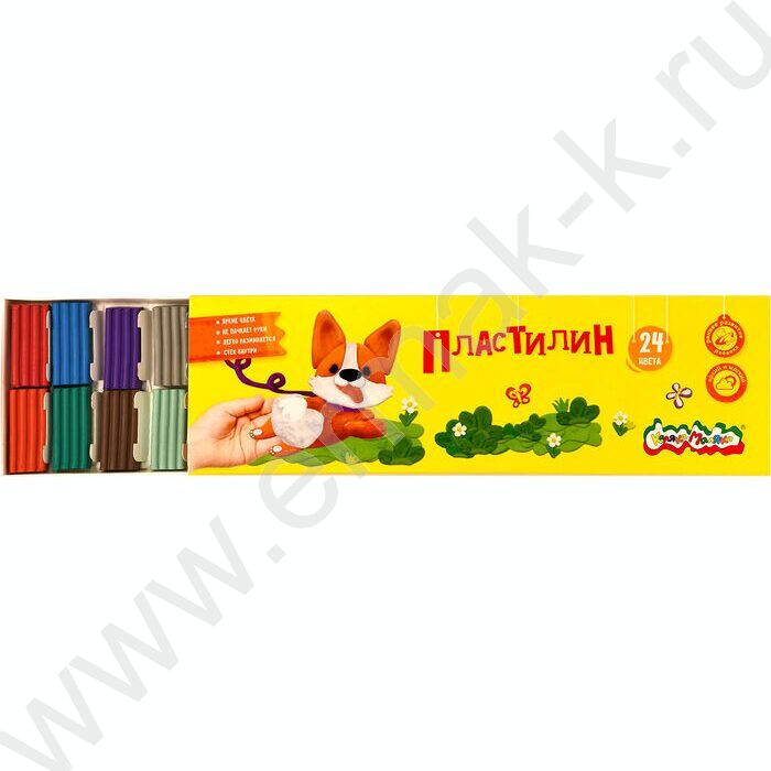 Пластилин  24цв 360г Каляка-Маляка | Фото 2