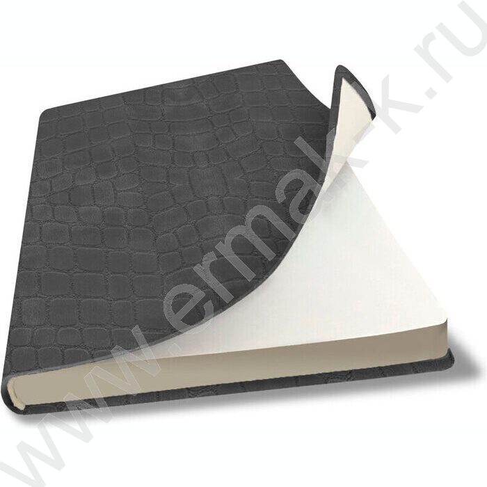 Ежедневник н/дат А5 128л Croco FLEX серый /закругл.углы /карта мира | Фото 1