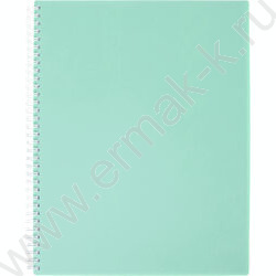 Тетрадь  80л А4 клетка/спираль/многоуров.перфорация/пл.обл. "NEWtone PASTEL Мята" | Фото 4