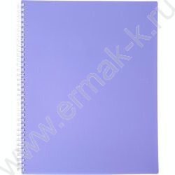 Тетрадь  80л А4 клетка/спираль/многоуров.перфорация/пл.обл. "NEWtone PASTEL Лаванда" | Фото 4