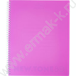 Тетрадь  80л А4 клетка/спираль/многоуров.перфорация/пл.обл. "NEWtone PASTEL Пион" | Фото 2