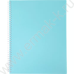 Тетрадь  80л А4 клетка/спираль/многоуров.перфорация/пл.обл. "NEWtone PASTEL Незабудка" | Фото 4