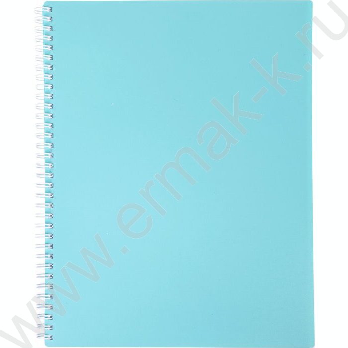 Тетрадь  80л А4 клетка/спираль/многоуров.перфорация/пл.обл. "NEWtone PASTEL Незабудка" | Фото 4