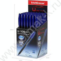 Ручка шар U-108 Stick Black Edition 1,0мм, синяя / корпус - треугольный | Фото 4