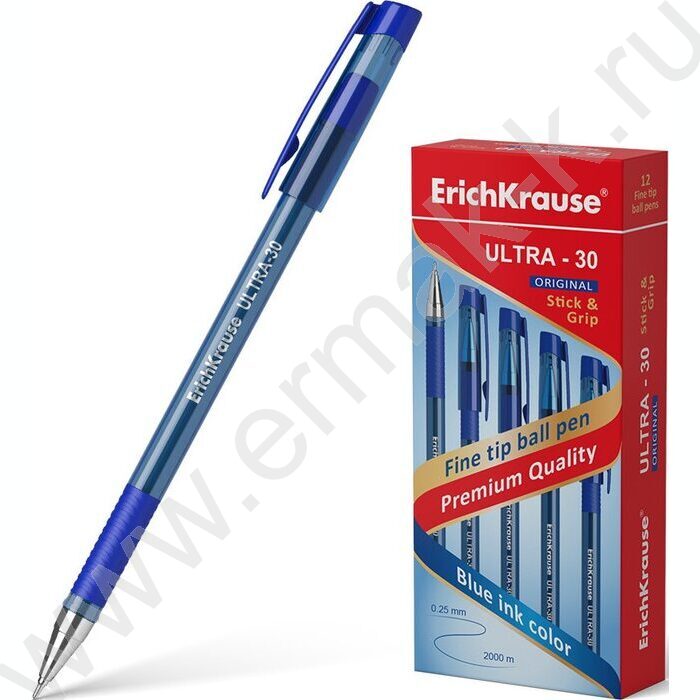 Ручка шар ULTRA-30 Stick&Grip Original 0.7мм, синяя | Фото 2