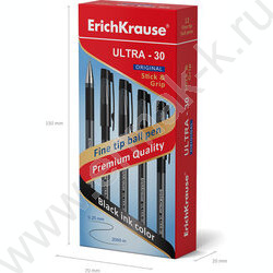 Ручка шар ULTRA-30 Stick&Grip Original 0,7мм, черная | Фото 4