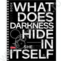 Тетрадь  96л клетка/спираль "In the dark" /лак/  4вида | Фото 1