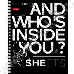 Тетрадь  96л клетка/спираль "In the dark" /лак/  4вида | Фото 2