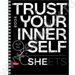 Тетрадь  96л клетка/спираль "In the dark" /лак/  4вида | Фото 3