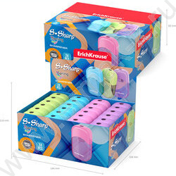 Точилка 1отв. пластик S-Sharp /с контейнером /ассорти | Фото 5