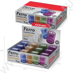 Точилка 2отв. метал/с контейнером/ Ferro Container Plus ассорти | Фото 5