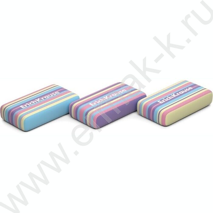 Ластик цветной прямоугольный "Pastel Lines" /ассорти | Фото 1