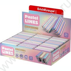 Ластик цветной прямоугольный "Pastel Lines" /ассорти | Фото 2
