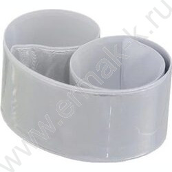 Браслет-слэп светоотражающий 3*30см серебристый | Фото 1