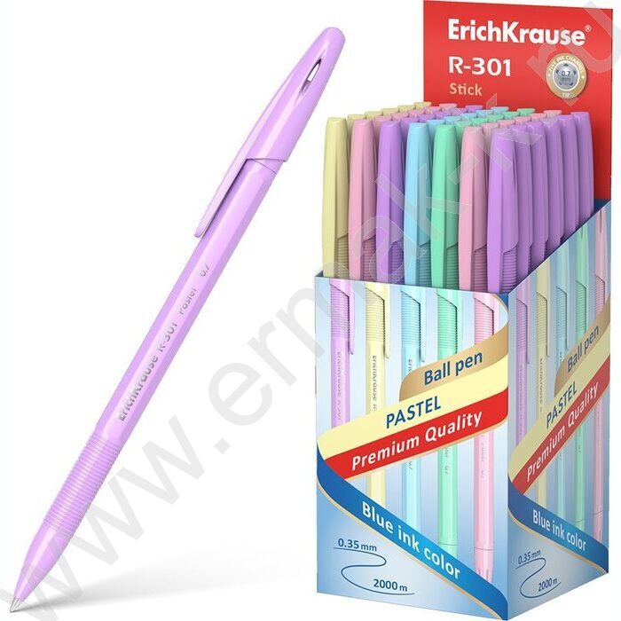 Ручка шар R-301 Stick Pastel 0,7мм, синяя | Фото 2