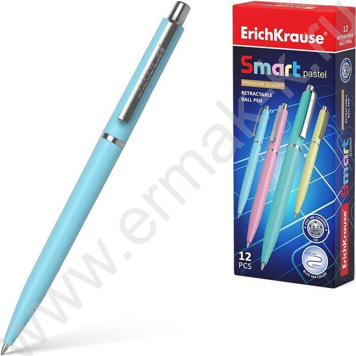 Ручка шар авт Smart® Matic Pastel 0,7мм синяя | Фото 2