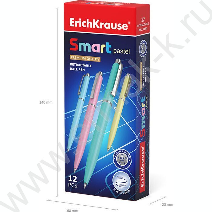 Ручка шар авт Smart® Matic Pastel 0,7мм синяя | Фото 4