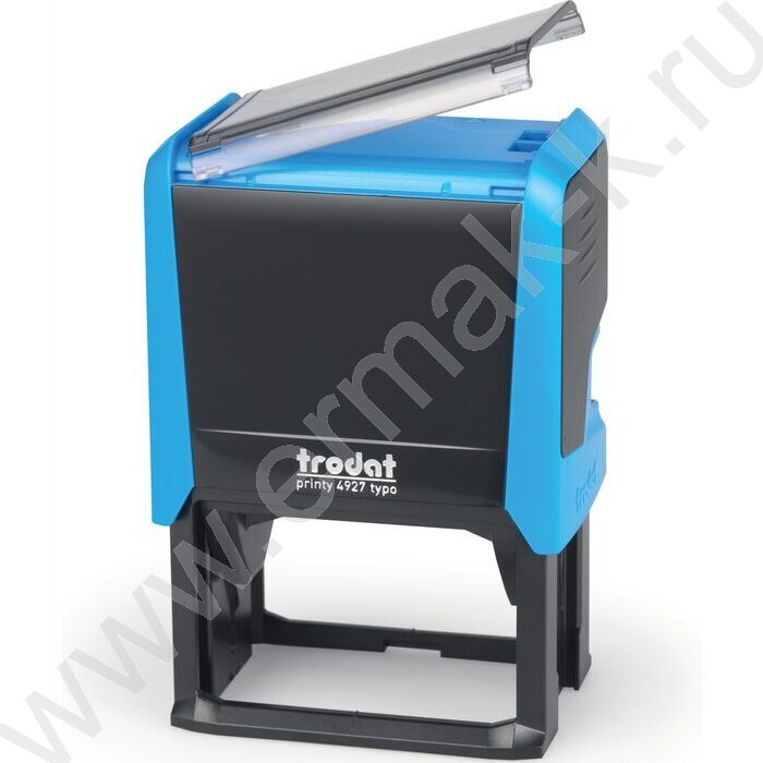 Штамп самонаборный автомат  8-ми строчный рус 60*40мм,пластик /синий | Фото 3