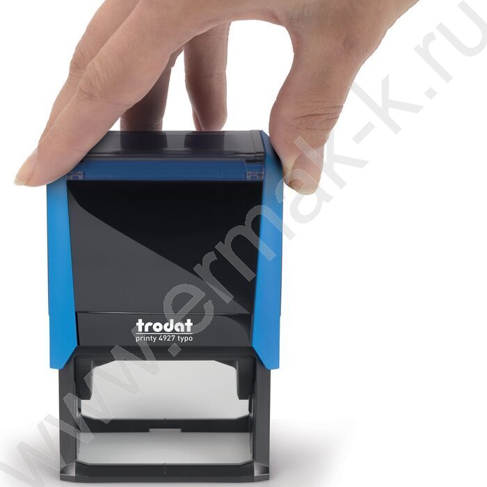 Штамп самонаборный автомат  8-ми строчный рус 60*40мм,пластик /синий | Фото 4