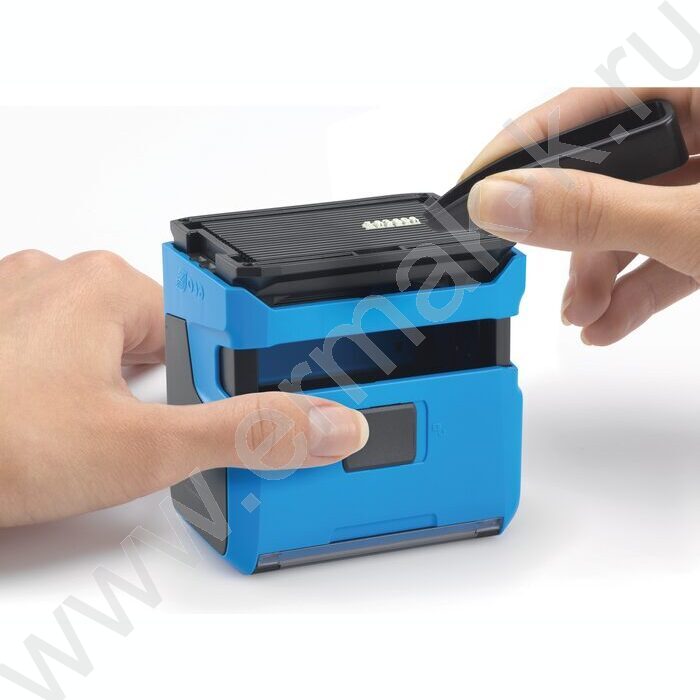 Штамп самонаборный автомат  8-ми строчный рус 60*40мм,пластик /синий | Фото 5