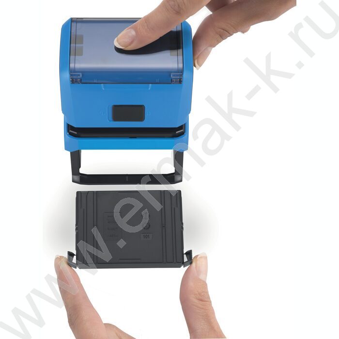 Штамп самонаборный автомат  8-ми строчный рус 60*40мм,пластик /синий | Фото 6